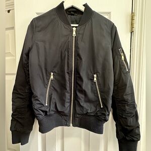 Dark blue bomber jacket